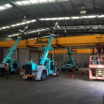 Cranes Lifting Beams Inside Building — Cranes in Mackay, QLD
