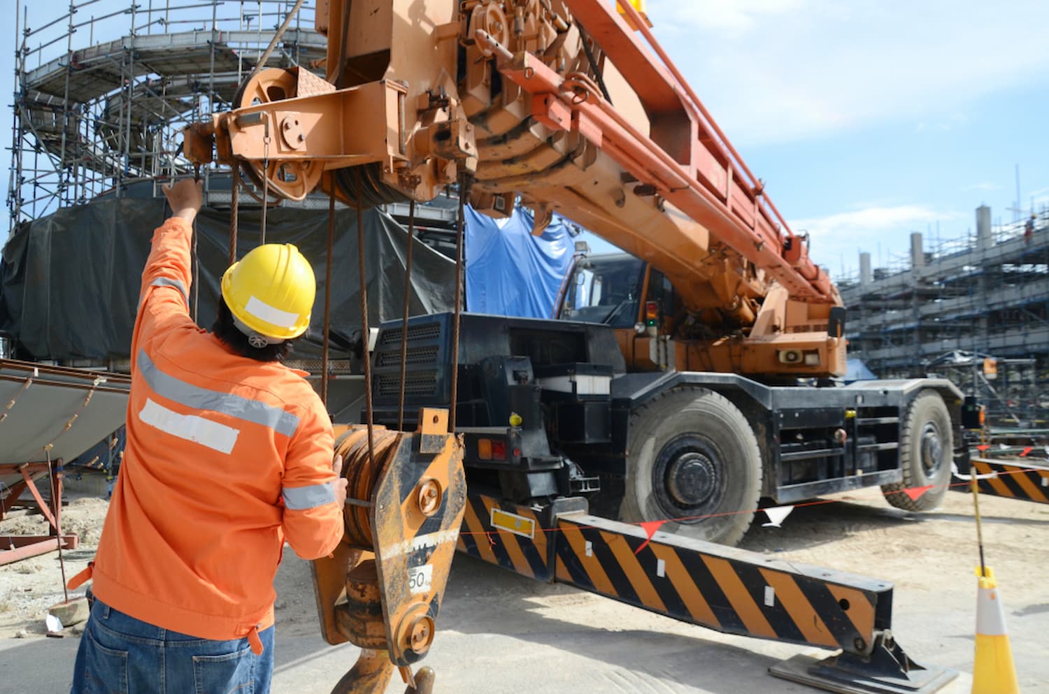 Crane Operator Conducting Safety — Cranes in Mackay, QLD